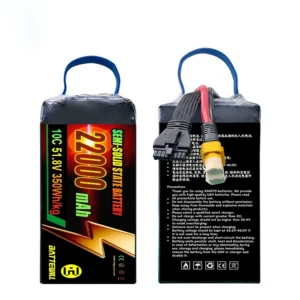 350wh/kg Drone Battery Semi-soldi state 22000mAh Big Capacity 14S